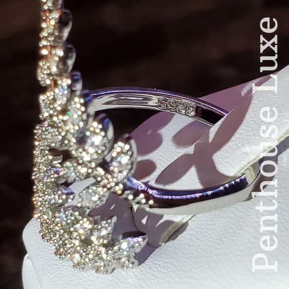 FINAL RESTOCK!! Micro Paved Diamond Sparkle Fern Ring - Picture 3 of 5